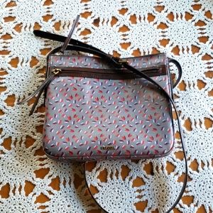 Fossil gray printed woman crossbody bag
